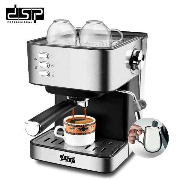 Dsp Espresso Coffee Maker, 850 Watts, Silver