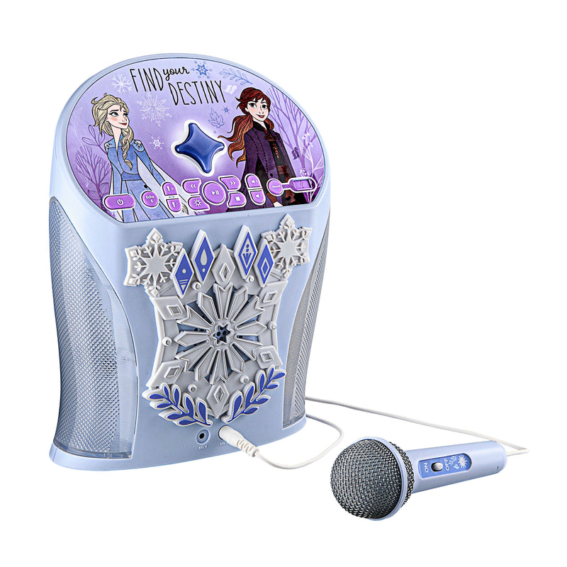 Kid Design - Bluetooth Karaoke With Ez Link Technology- Single Mic And Record Feature - Frozen 2