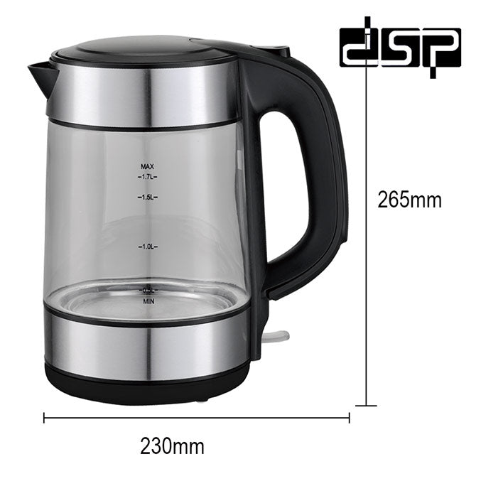Dsp, Glass Electric Kettle 1.7 L, 2000 Watts