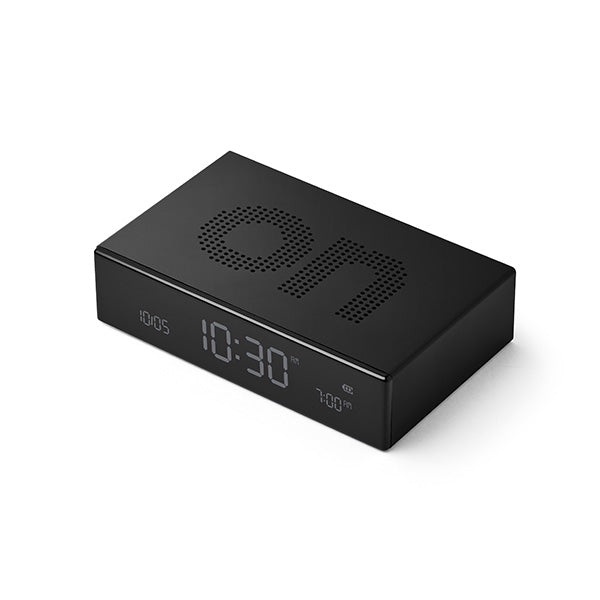 Lexon - Flip Premium Reversible Lcd Alarm Clock - Black