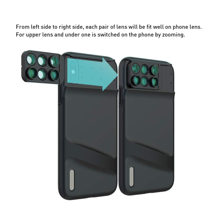 Momax - X-Lens iPhone XS Max 6-in-1 Lens Case - Black