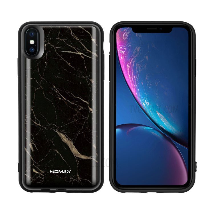 Momax - iPhone XS Max Q.Power Pack Magnetic Wireless Battery Case 6000mAh - Marble Black