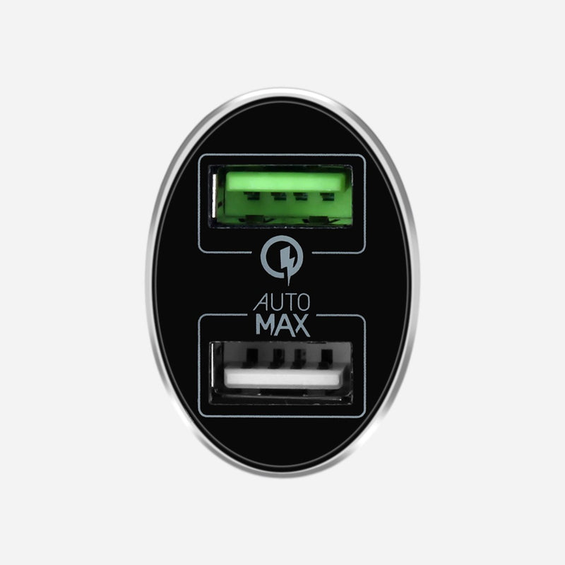 Momax - UC Series Dual-Port USB Fast Car Charger  - Black