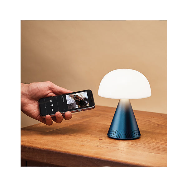 Lexon - Mina L Audio Large Portable Led Lamp & 5W Bluetooth® Speaker - Gun Metal