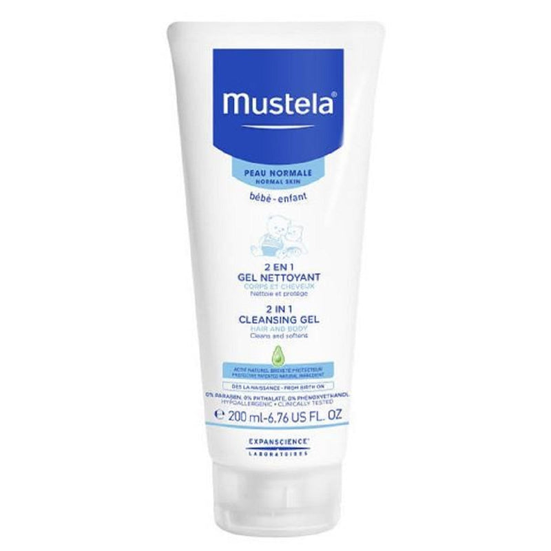 Mustela, 2 In 1 Body & Hair Cleansing Gel - For Normal Skin, 200Ml