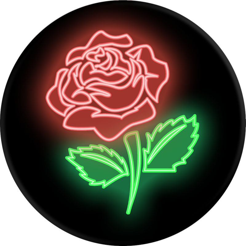 PopSockets   - Phone Grip Single Rose Neon
