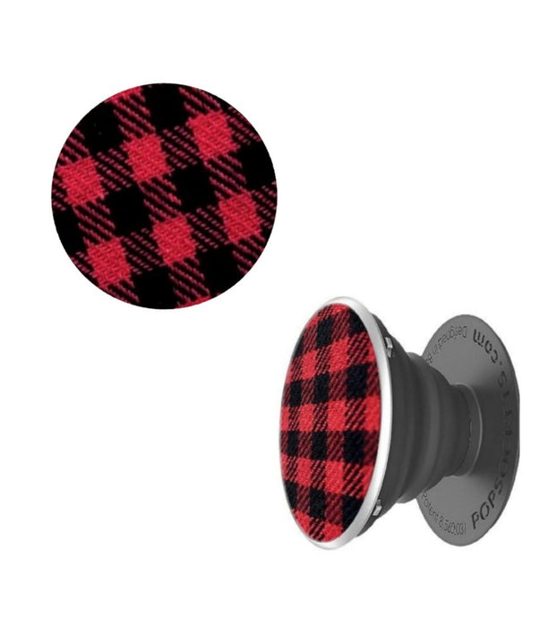 PopSockets - Phone Grip Single Classic Check Red