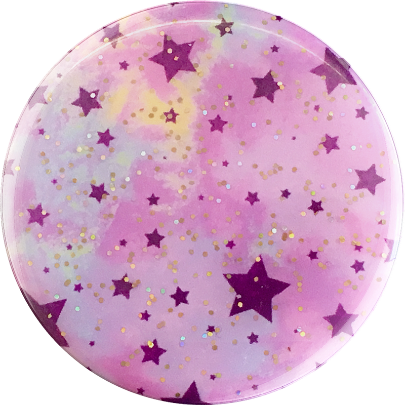 PopSockets - Phone Grip Single - Glitter Starry Dreams Lavender