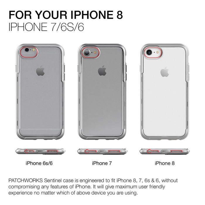 Patchworks - iPhone 8/7 Sentinel Case - Silver