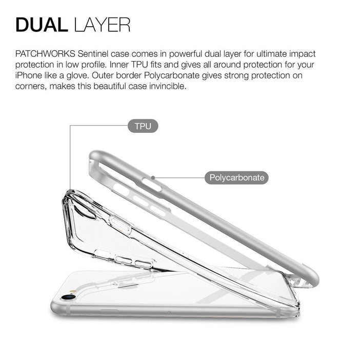 Patchworks - iPhone 8/7 Sentinel Case - Silver