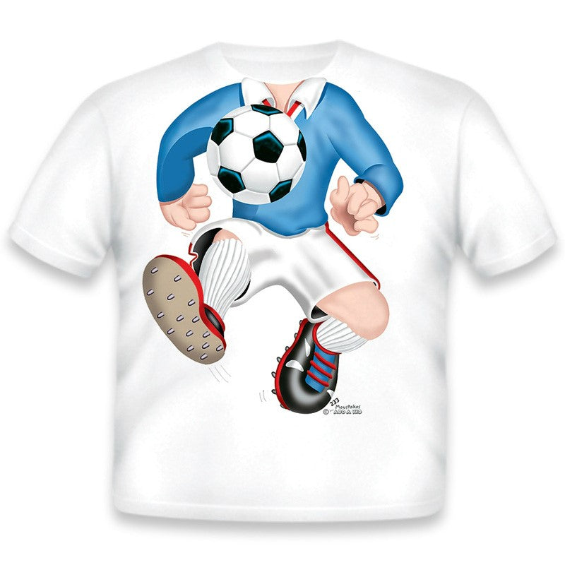 Just Add A Kid - T-Shirt Soccer Blue Youth XS (4-5 Years)