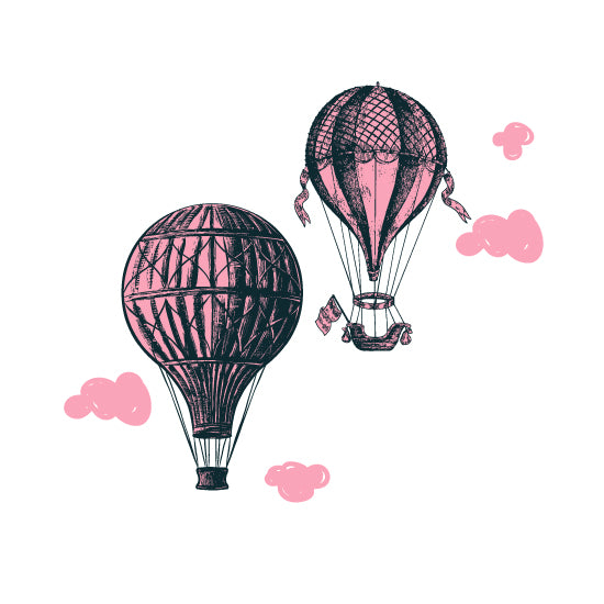 Paper11   - Wall Decal "Vintage Air Balloons"