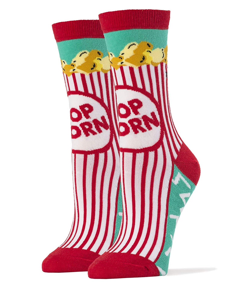 OoohYeah Socks - Womens Crew Box O Popcorn
