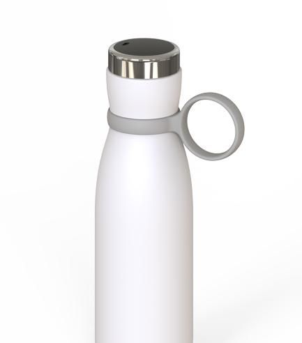 Qushini - Smart Bottle with Temperature Display & Drinking Reminder - White