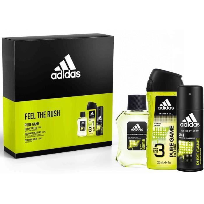 Adidas, Pure Game Set - Eau De Toilette 100 Ml + Deodorant 150 Ml + Shower Gel 250 Ml