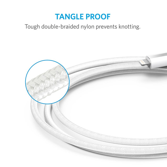 Anker - Powerline+ with Lightning Cable 1m - White