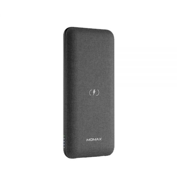 Momax - Q.Power Touch Wireless External Battery Pack 10000 Mah with Type-C/Lightning Input - Dark Grey