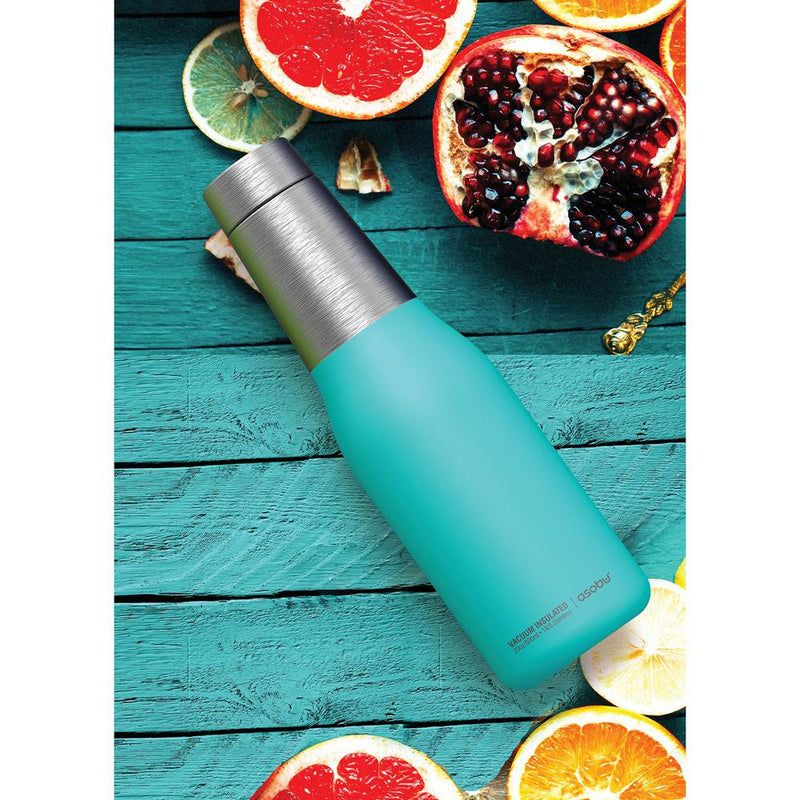 Asobu   - Oasis Vacuum Insulated Travel Bottle 600ml - Turquoise