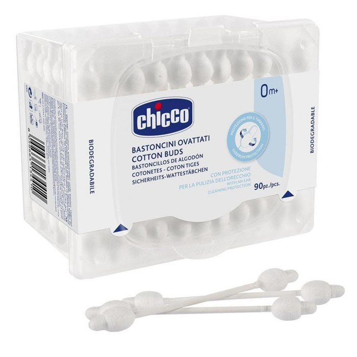 Chicco - Cotton Buds With Eardrum Protection - 90Pces