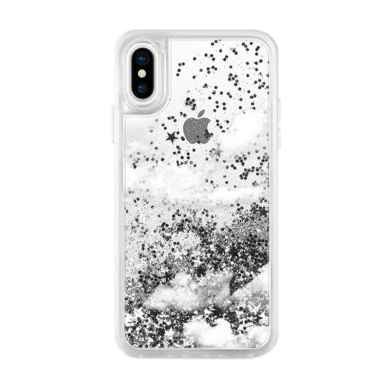 Casetify - iPhone X/XS Glitter Case - Clouds Silver