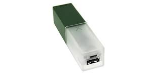 Philo - Portable Power bank 2600mAh with Nylon Braided Strap - Green