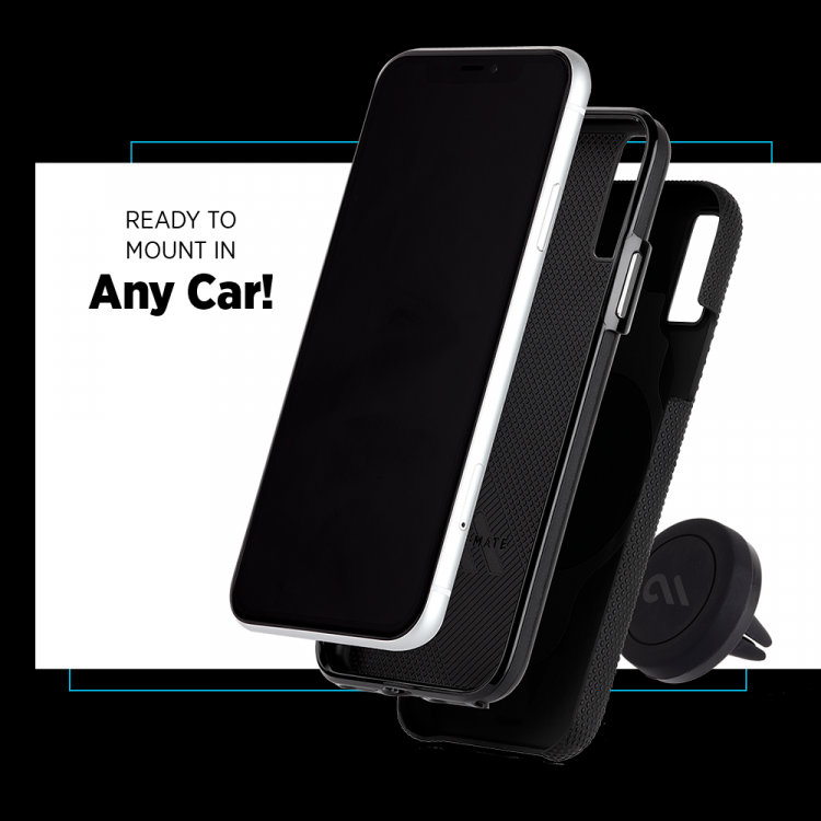 Case-Mate - iPhone XS MAX CAR CASE Magnetic Phone Car Mount  - Black