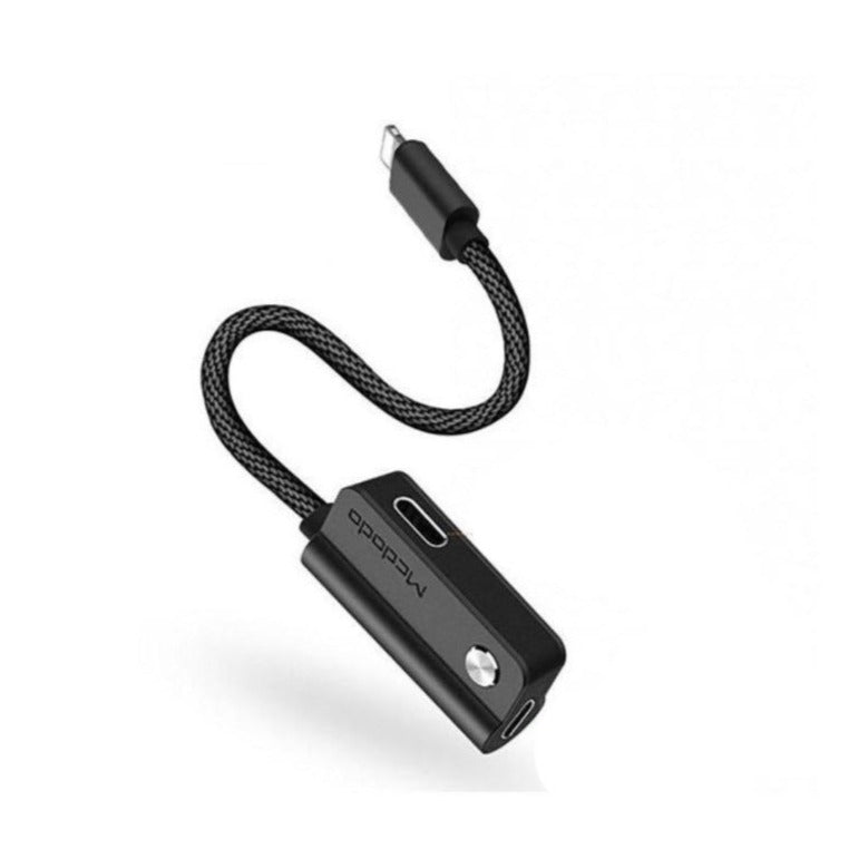 Mcdodo - Dual Lightning Audio Adapter 0.1M - Black