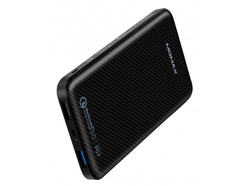 Momax - iPower 10,000mAh Minimal PD Quick Charge External Battery Pack Type-C In/Out - Black