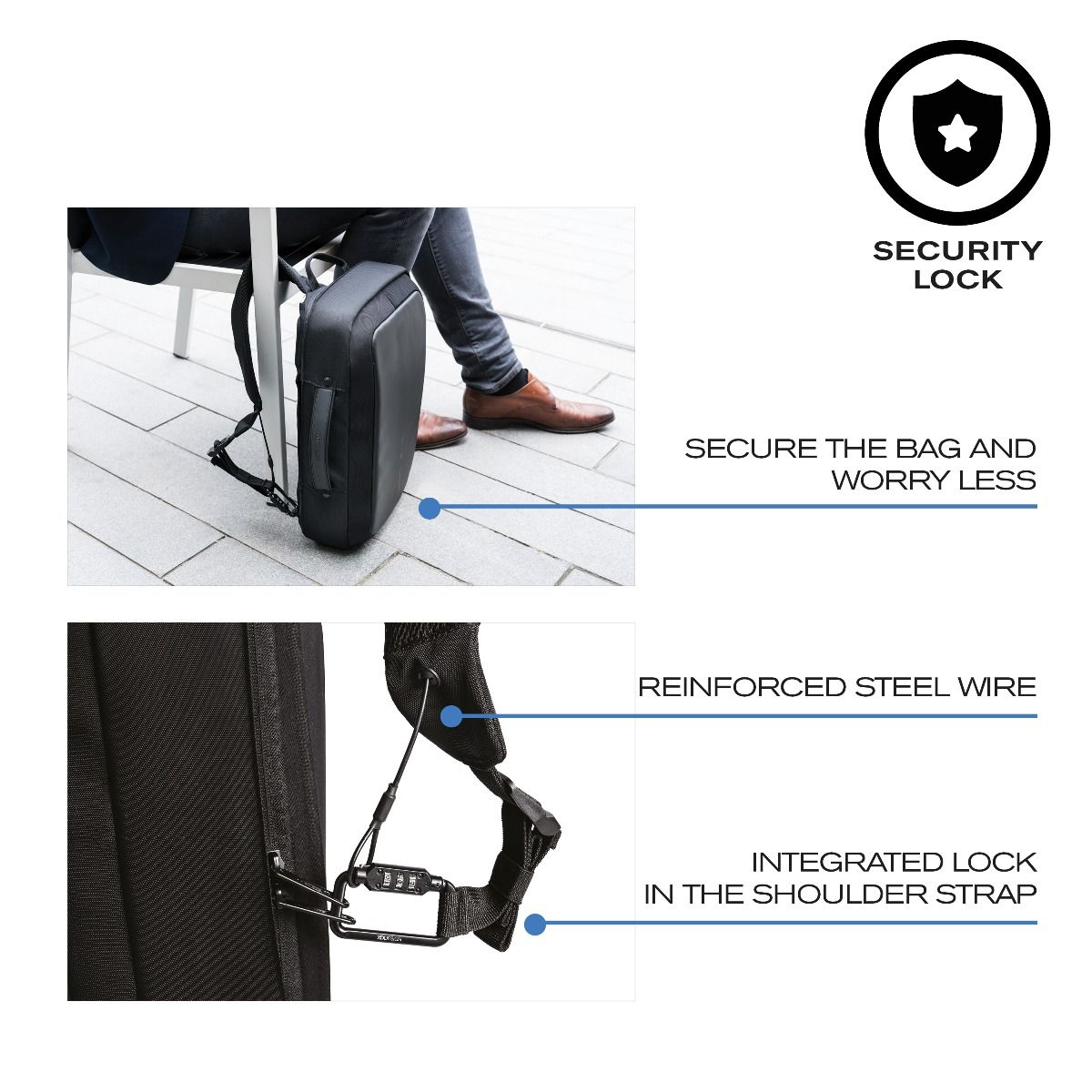XD Design Bobby Bizz 2.0 Anti Theft Backpack Briefcase Black