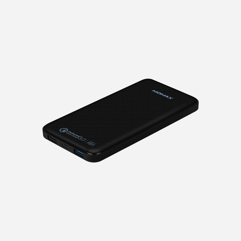 Momax - iPower 10,000mAh Minimal PD Quick Charge External Battery Pack Type-C In/Out - Black