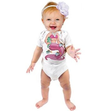 Just Add A Kid - Romper One-Piece Mermaid Pink - up to 12 Months