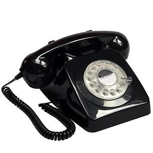 GPO Retro - GPO 746 Rotary Vintage Telephone - Black