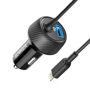 Anker - PowerDrive 2 Elite Ultra-Compact 24W 2-Port USB Car Charger with PowerIQ - Black