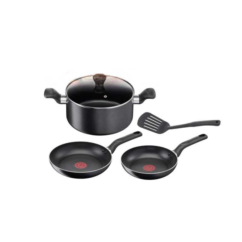 Tefal, Super Cook Set 5 Pieces Non-Stick Cookware Aluminum Black B143S585