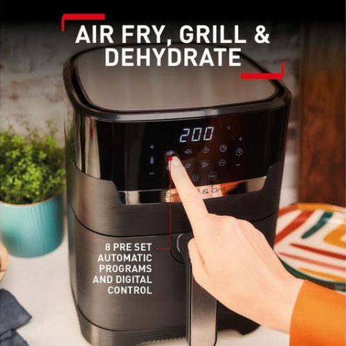 Tefal, Easy Fry Precision 2 In 1 Digital Air Fryer & Grill 4.2L 8 Programs Inc Dehydrator, Black