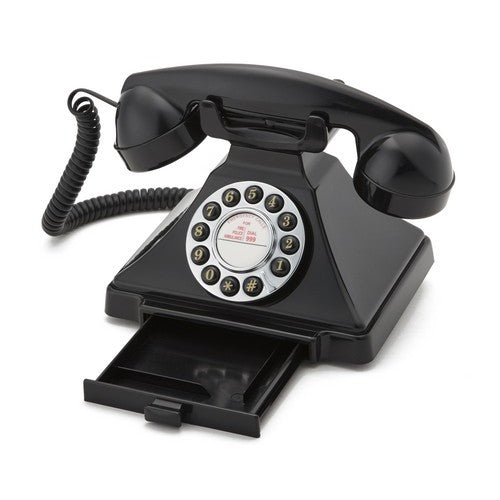 GPO Retro - Carrington Analog Desk Telephone - Black